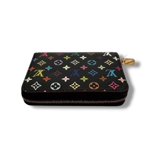 🆕💞LOUIS VUITTON Murakami Black Multicolor Monogram Zippy Coin Purse Gold-Tone HW - Picture 4 of 13